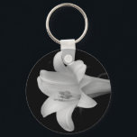 White Lily Keychain<br><div class="desc">A close-up picture of a white lily</div>
