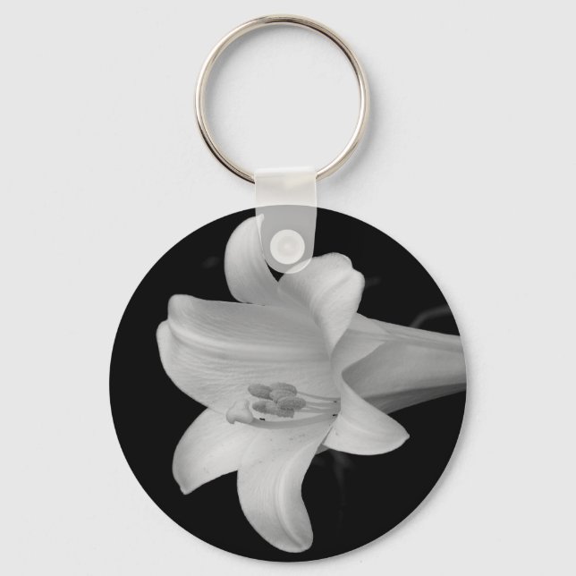 White Lily Keychain (Front)