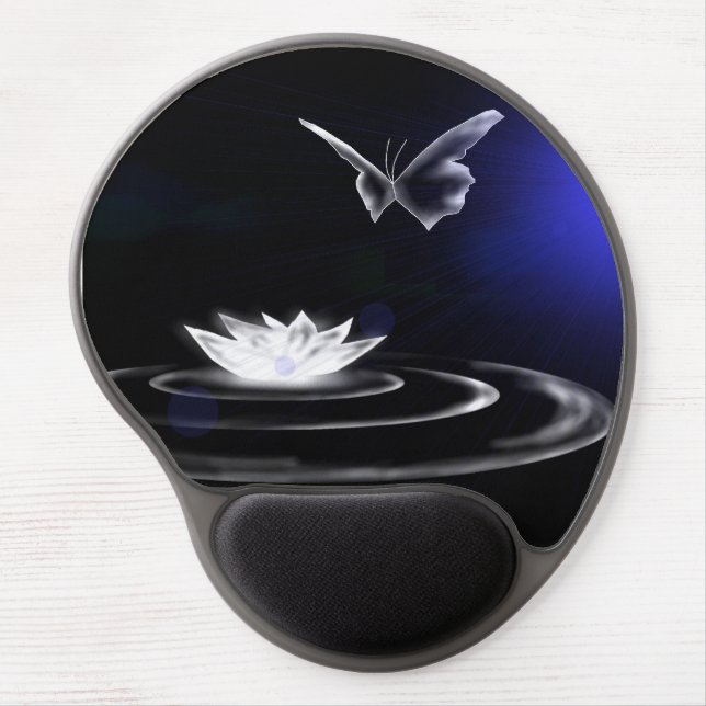 White Lily Magic Ergonomic Mousepad (Front)