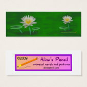White Lily Mini Bookmarks (Front & Back)