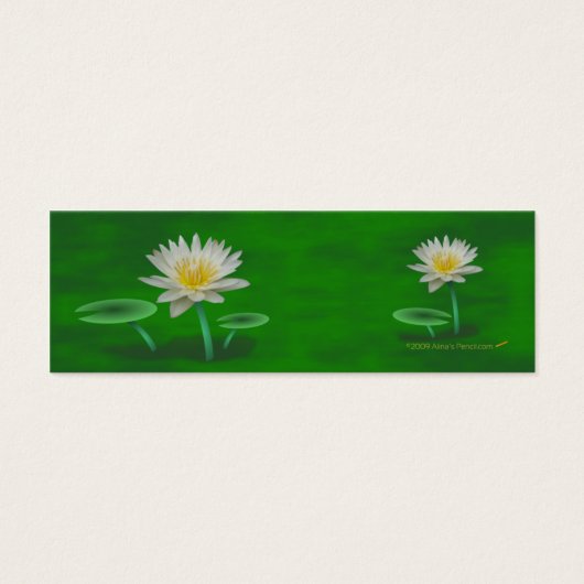 White Lily Mini Bookmarks (Front)