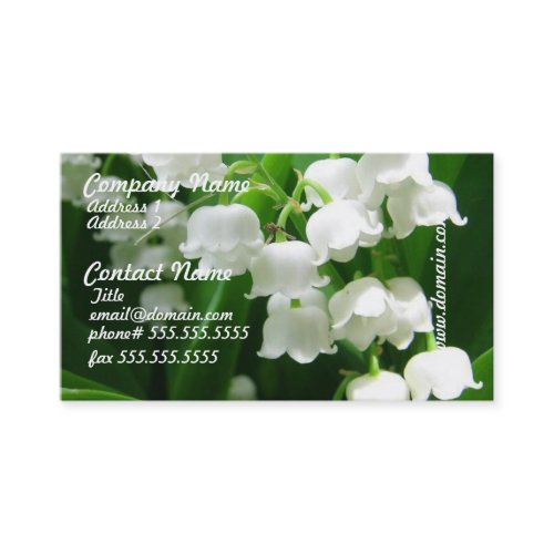 White Lily of the Valley Business Cards
