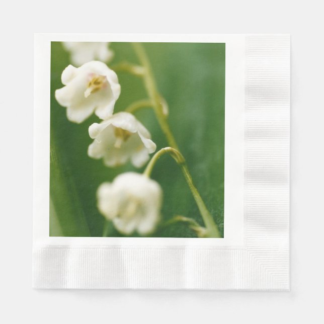 White Lily of the valley (Convallaria majalis)  Napkins (Front)