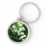 White Lily of the Valley Keychain