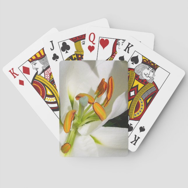 White Lily Poker Cards (Back)