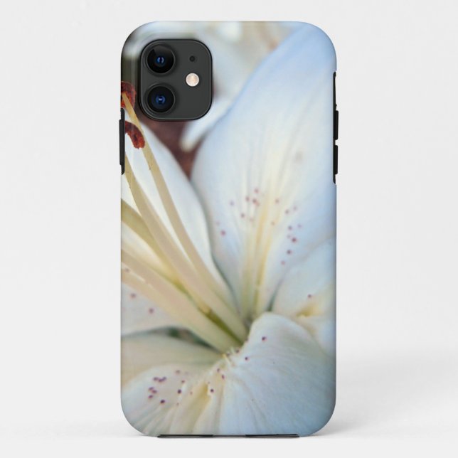 white lily pretty Case-Mate iPhone case (Back)