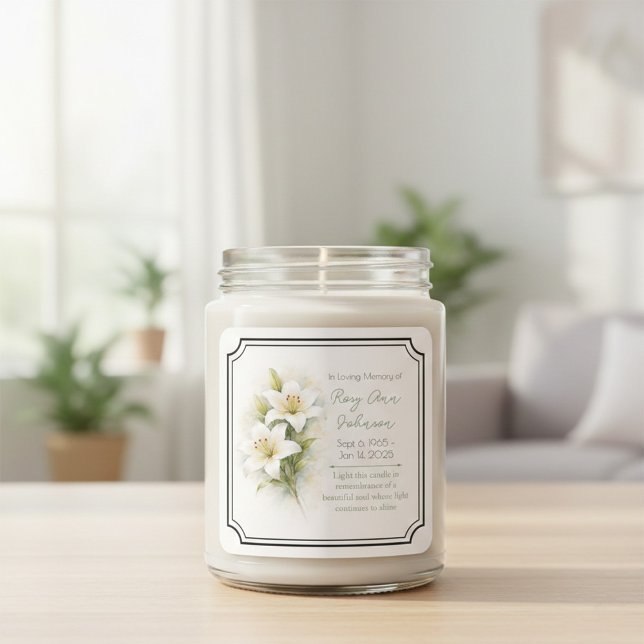 White Lily Remembrance Candle Sticker (Creator Uploaded)