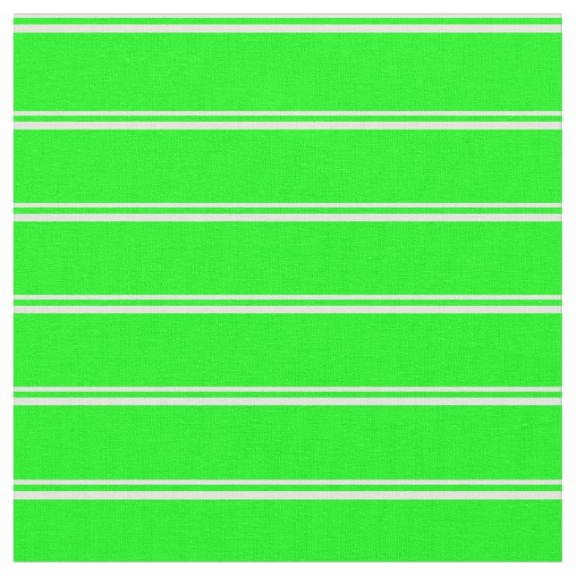 White & Lime Colored Pattern Fabric (Close Up)
