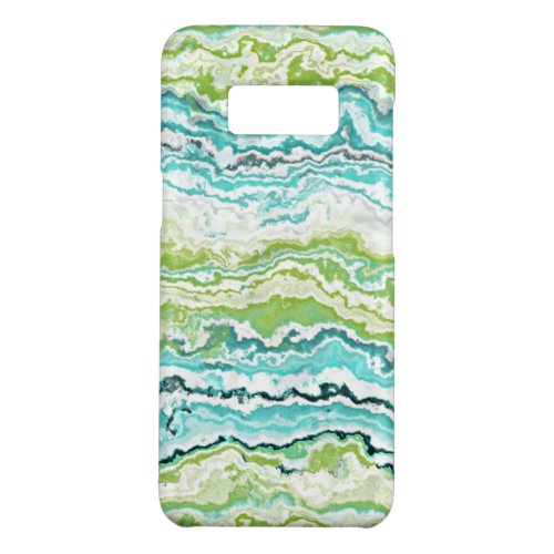 White Lime Green Turquoise Minerals Agate Pattern Case_Mate Samsung Galaxy S8 Case