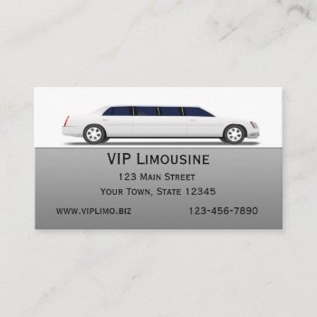 White Limousine Business Card by StarStock at Zazzle