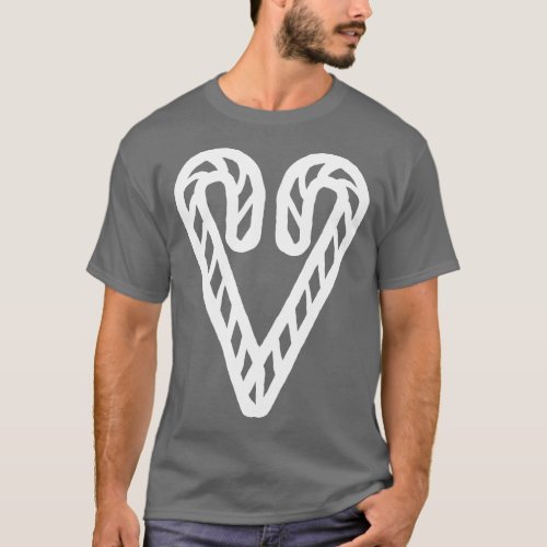 White Line Christmas Heart of Candy T_Shirt