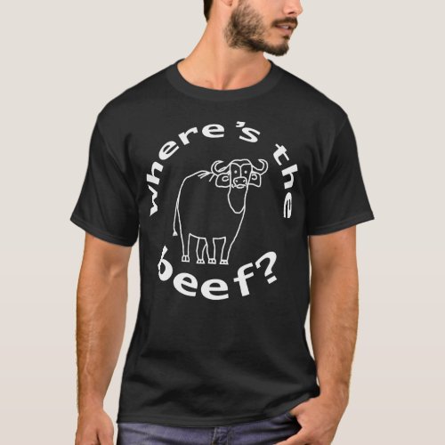 White Line Where is the BBQ Beef Grilling T_Shirt