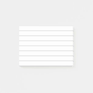 White lined paper post-it notes