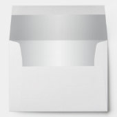 White Linen and Silver A7 Envelope for 5x7 Sizes (Back (Bottom))