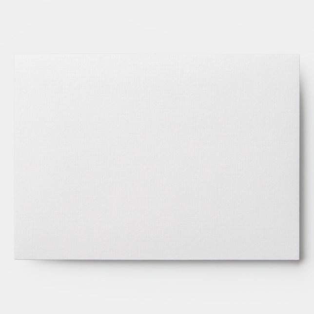 White Linen and Silver A7 Envelope for 5x7 Sizes (Front)
