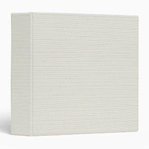 White Linen Fabric Texture Simple Blank 3 Ring Binder