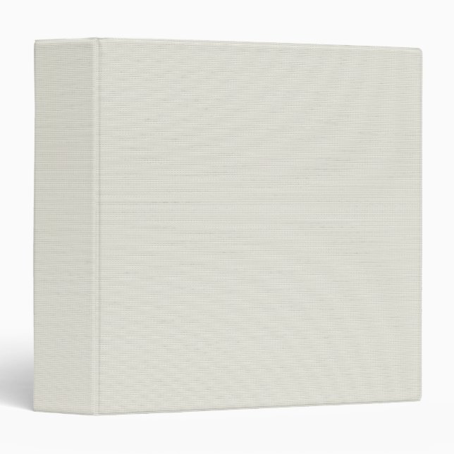 White Linen Fabric Texture Simple Blank 3 Ring Binder (Front/Spine)