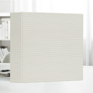 White Linen Fabric Texture Simple Blank 3 Ring Binder