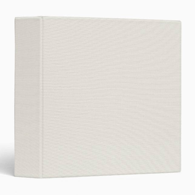 White Linen Texture Blank Minimalist Clean 3 Ring Binder (Front/Spine)