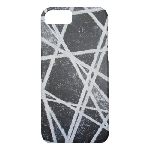 White Lines black spaces cool abstract iPhone 87 Case