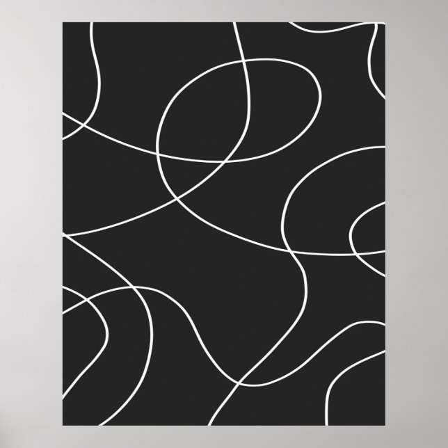 White Lines on Black Poster (Front)