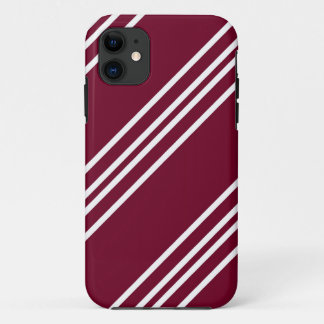 White Lines on Maroon iPhone 5 Cover