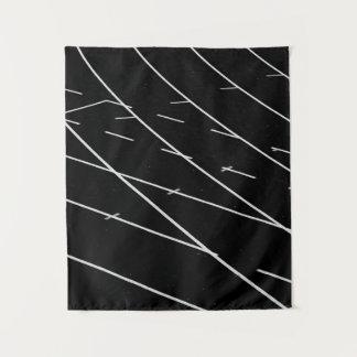 White lines on track field tapestry