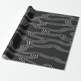 WHITE LINES SHAPRES PATTERN WRAPPING PAPER