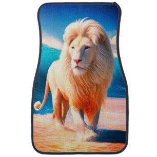 White Lion Car Floor Mat