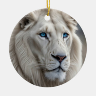 White Lion Ceramic Ornament
