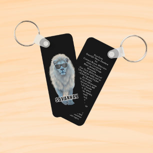 White lion keychain