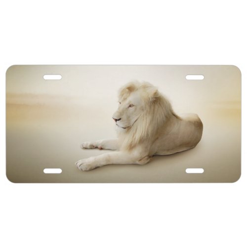 White Lion License Plate