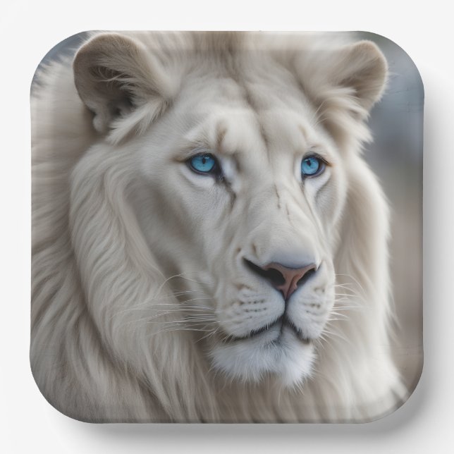 White Lion Paper Plates (Front)
