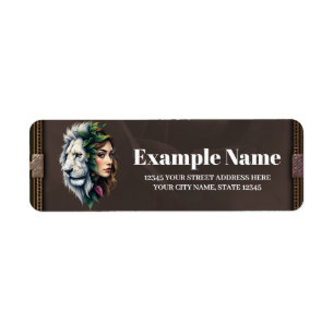 White Lion & Woman Label