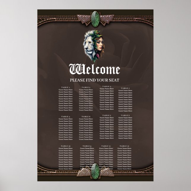 White Lion & Woman Poster (Front)