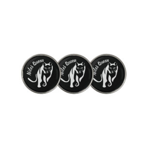 White Lioness Queen of the Hunt Golf Ball Marker