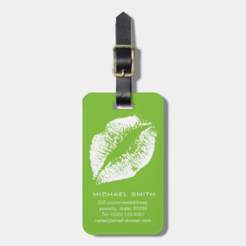 White Lips #12 Luggage Tag by NhanNgo at Zazzle