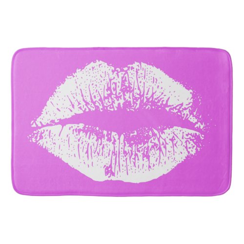 White Lips 29 Bath Mat