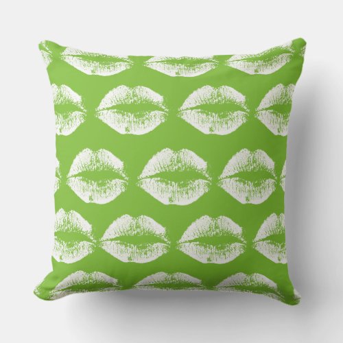 White Lips 36 Throw Pillow