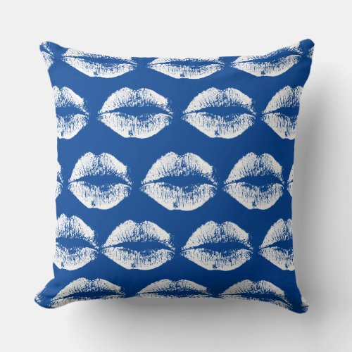 White Lips 40 Throw Pillow