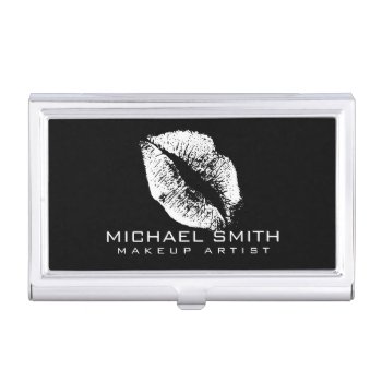 White Lips Business Card Holder by nhanyi at Zazzle