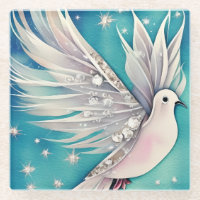 White little dove with ethereal wings