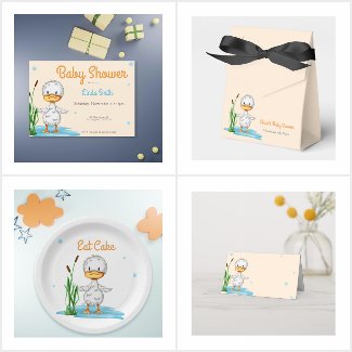 WHITE LITTLE DUCKLING BABY SHOWER- 6