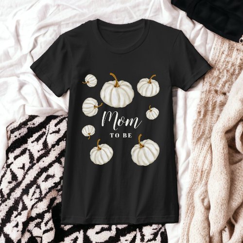 White Little pumpkin fall baby shower T_Shirt