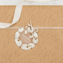 White Little pumpkin kraft fall baby shower Favor Tags