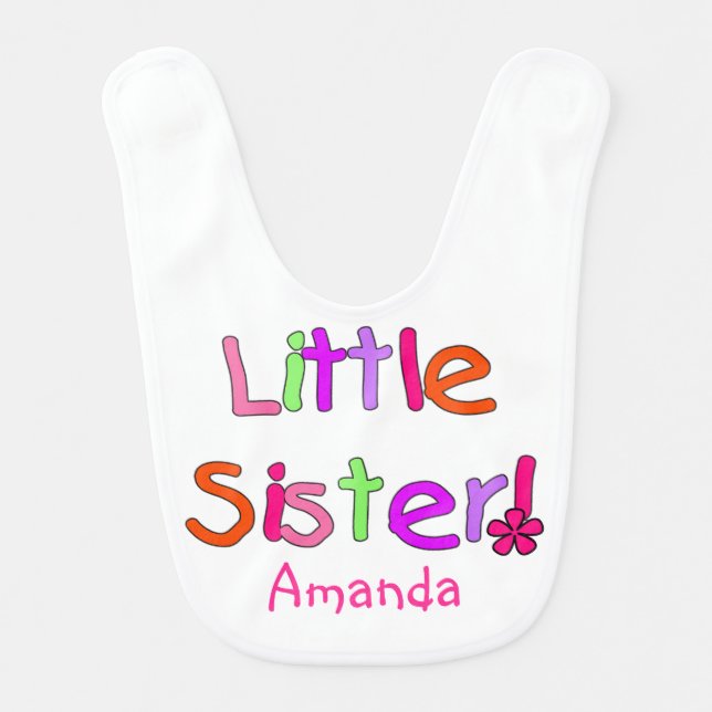 White Little Sister Bib (Front)
