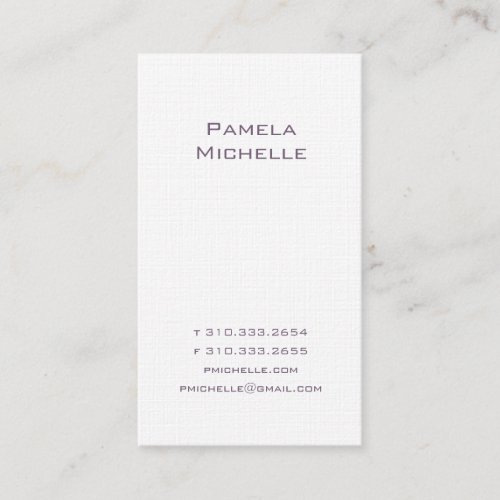 White LIV Business Card