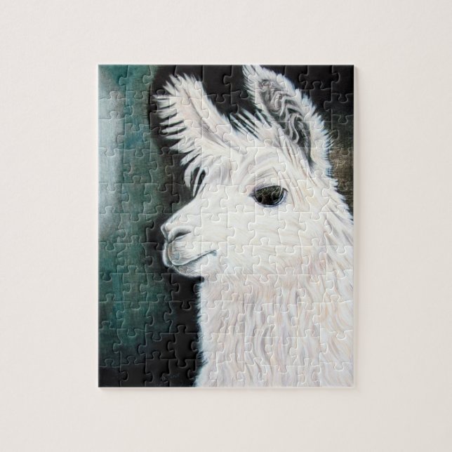 White Llama Jigsaw Puzzle (Vertical)