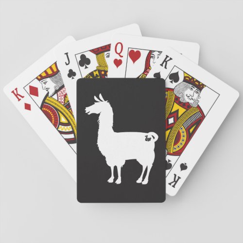 White Llama Playing Cards