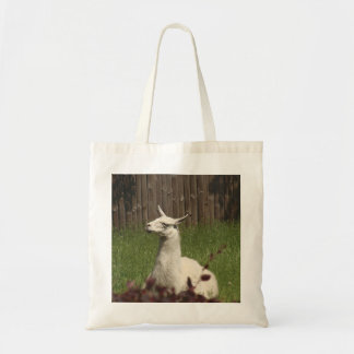 White Llama Tote Bag